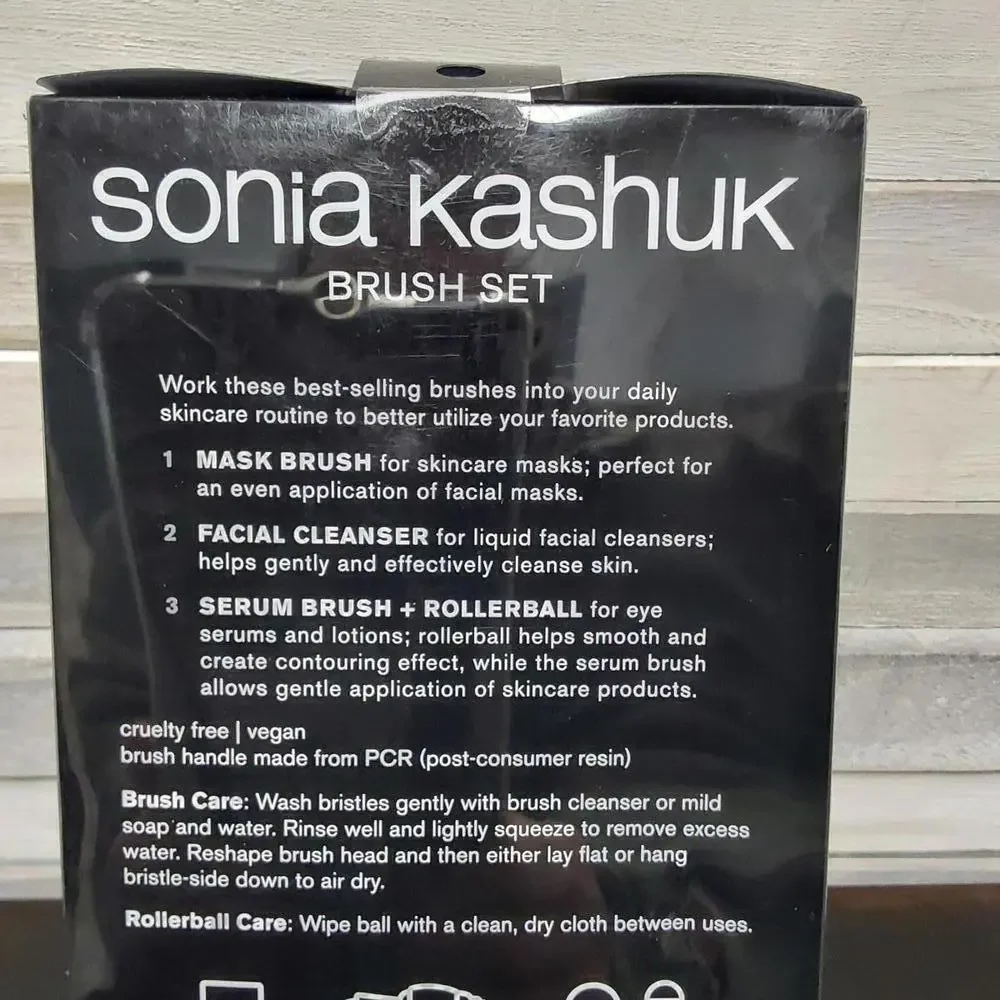 Sonia Kashuk Skincare Collection Brush Set - 3 Brushes for Perfect Application